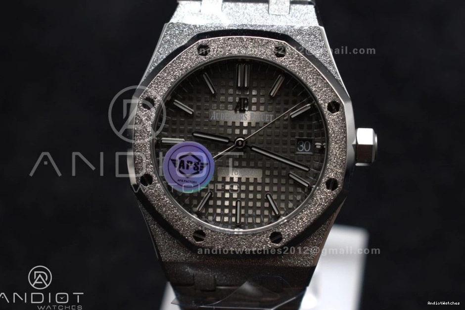 37mm Grey SS on Textured 15454 SS APSF Frosted Oak Edition Super 1:1 Bracelet SA3120 Dial Royal Best Clone Lightweight 1031 0429